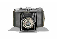  a fine art print of an Agfa Isolette retro camera on white