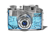 a fine art print of a Bencini Comet S retro camera on white