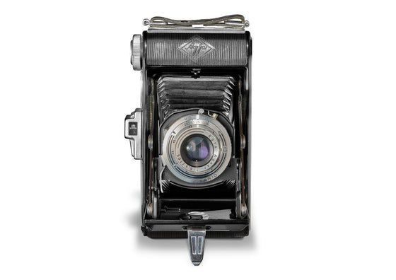 a fine art print of an Agfa Billy retro camera on white